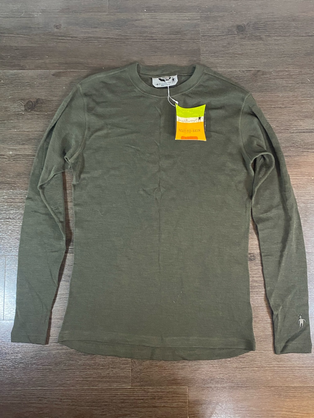 NWT Smartwool Next-To-Skin Midweight Baselayer Crew Shirt Top Green Medium Gorp